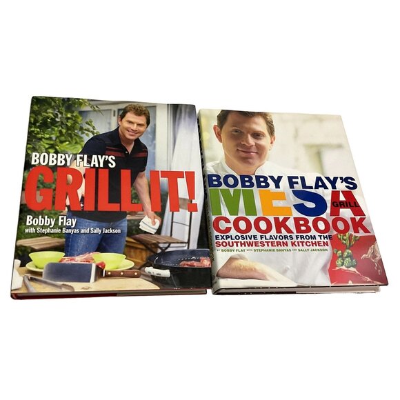BOBBY FLAY COOKBOOK LOT OF 2 GRILL IT & MESA GRILL COOKBOOK HCDJ EUC - Picture 1 of 7